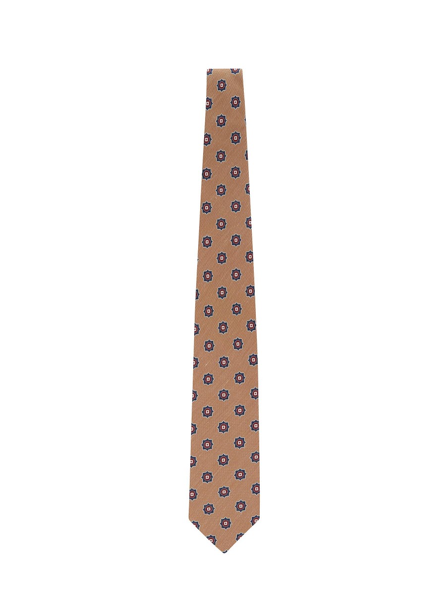 Men STEFANOBIGI MILANO Ties | Floral Print Silk Linen Tie