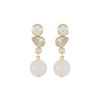 Women COMPLETEDWORKS Fashion Jewellery | Cubic Zirconia Rose Quartz 18Ct Gold Plated Vermeil Earrings