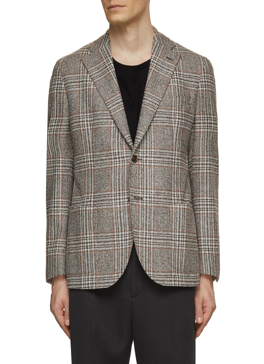 Men EQUIL Suits | Notch Lapel Plaid Blazer