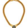 Women LANE CRAWFORD VINTAGE ACCESSORIES Vintage Accessories | Vintage Carloee Gold Tone Roman Coin Necklace