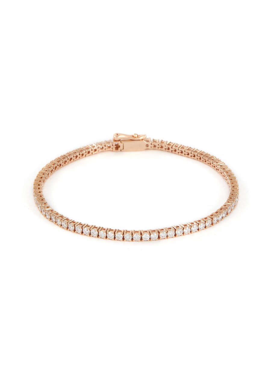 Women LC COLLECTION JEWELLERY Fine Jewellery | 18K Rose Gold Diamond Tennis Bracelet