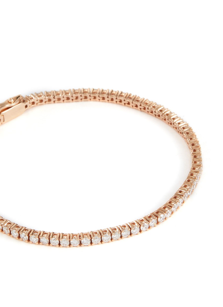 Women LC COLLECTION JEWELLERY Fine Jewellery | 18K Rose Gold Diamond Tennis Bracelet