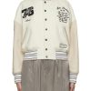 Women AMIRI Jackets | Contrast Trim Eagle Motif Bomber