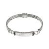 Women JOHN HARDY Fine Jewellery | Classic Chain Sterling Silver Black Sapphire Spinel Id Bracelet — Size Us