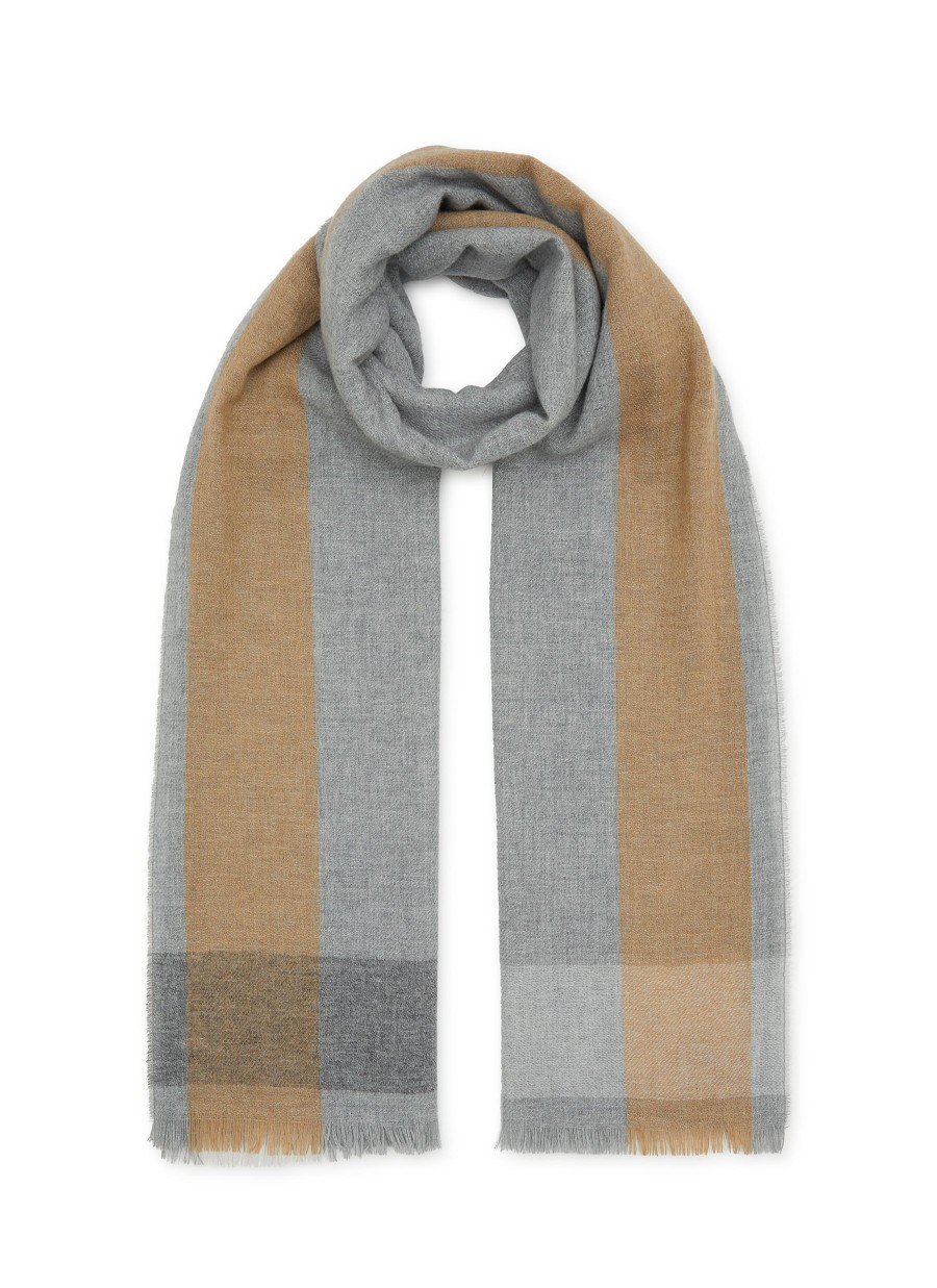 Women JOHNSTONS OF ELGIN Scarves & Wraps | Border Cashmere Scarf