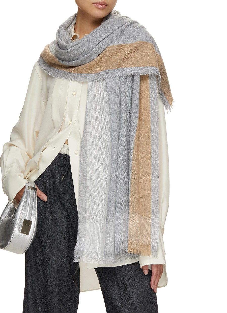 Women JOHNSTONS OF ELGIN Scarves & Wraps | Border Cashmere Scarf