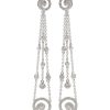 Women LC COLLECTION JEWELLERY Fine Jewellery | 18K White Gold Diamond Drop Dangle Earrings