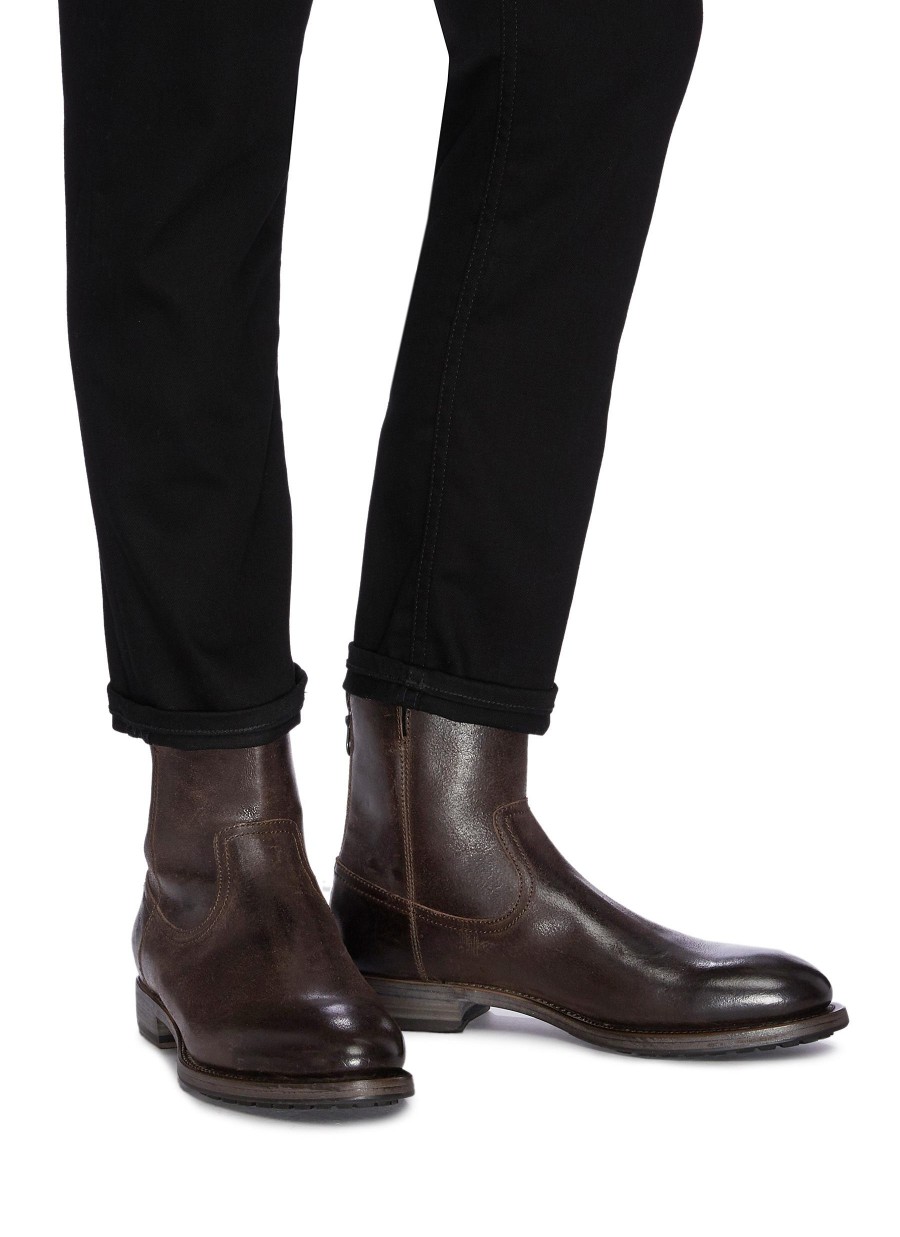 Men PROJECTS TWLV Boots | Flame' Reversed Cordovan Boots