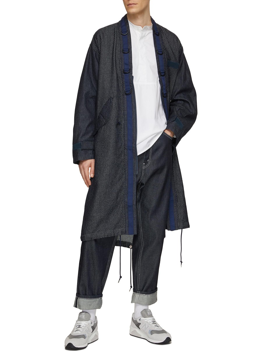 Men FDMTL Coats | Mods Haori Kimono Zip Up Coat