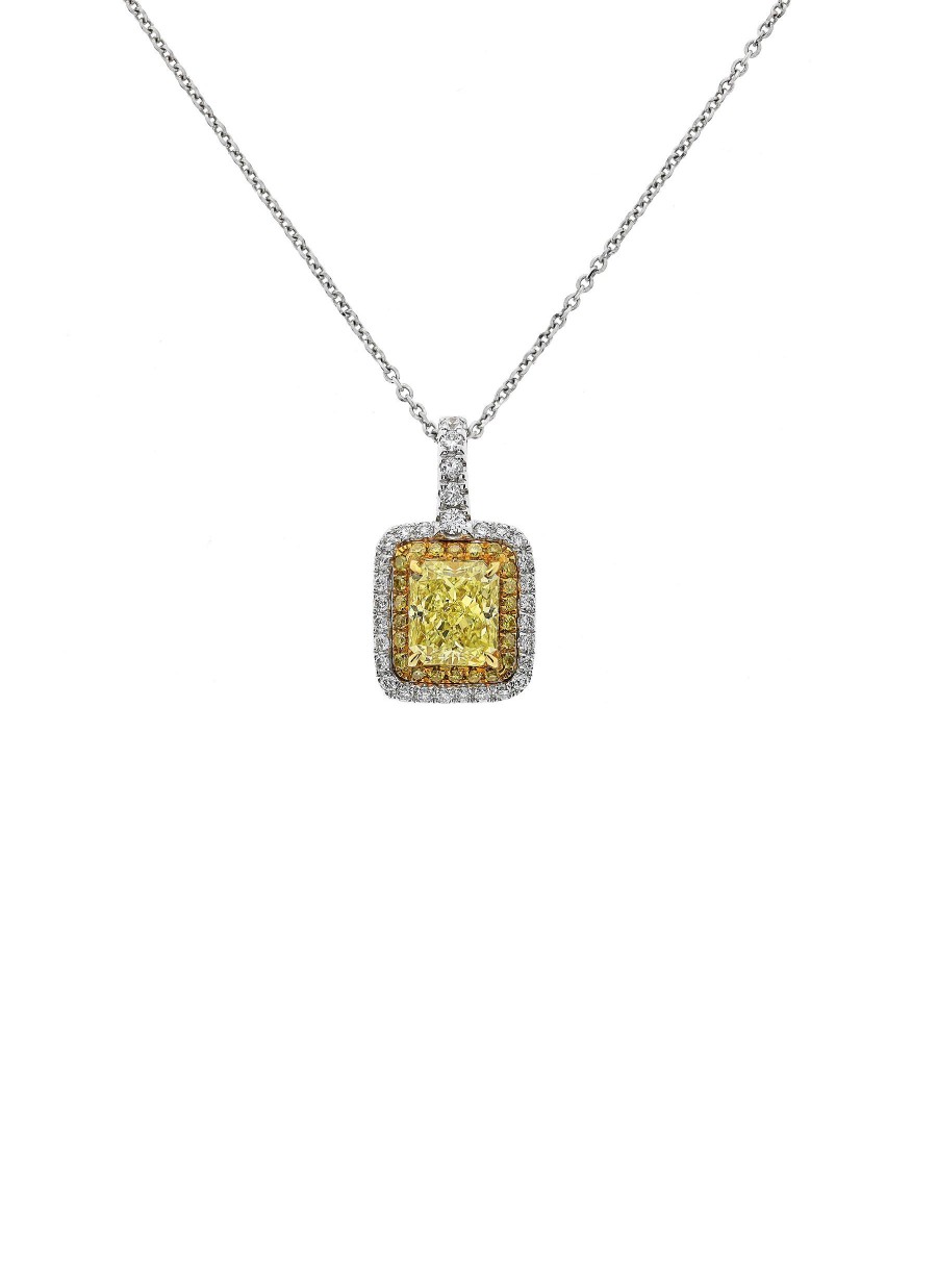 Women LC COLLECTION JEWELLERY Fine Jewellery | 18K Gold Fancy Yellow Diamond Pendant Necklace