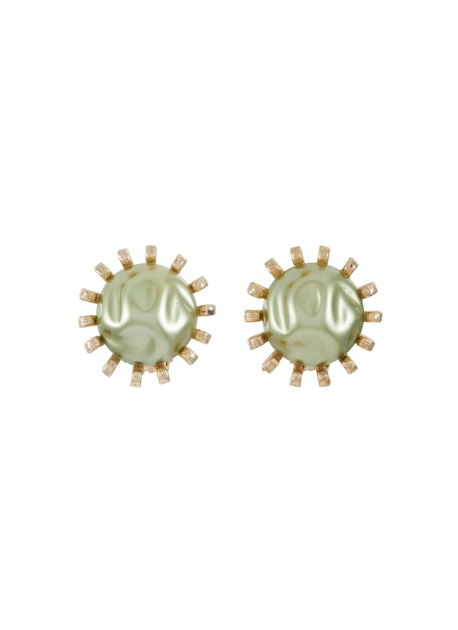 Women LANE CRAWFORD VINTAGE ACCESSORIES Vintage Accessories | Gold Tone Clip On Earrings