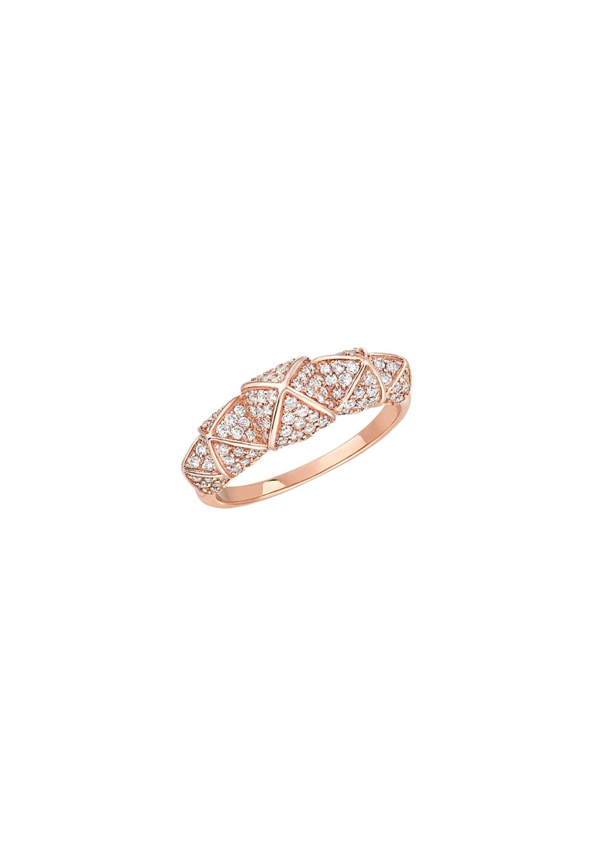 Women KORLOFF Fine Jewellery | Korlove 18K Rose Gold Diamond Ring — Size 50