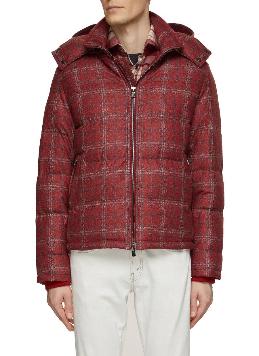 Men ISAIA Jackets | Removable Hood Puffer Jacket