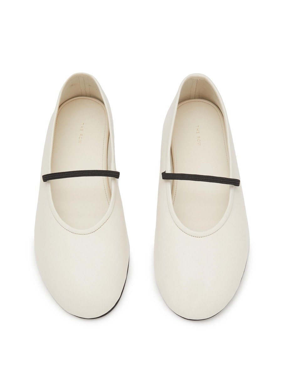 Women THE ROW Flats | Leather Mary Jane Ballerina Flats