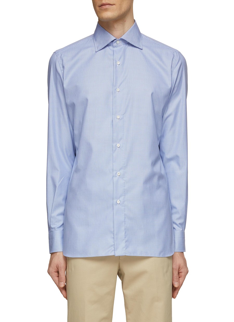 Men LUIGI BORRELLI NAPOLI Shirts | Spread Collar Cotton Shirt