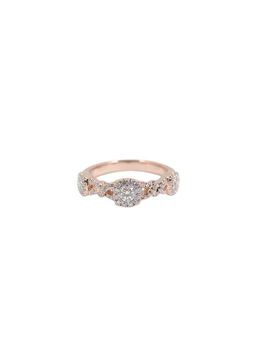 Women LC COLLECTION JEWELLERY Fine Jewellery | 18K Rose Gold Diamond Ring — Size Us 6.5