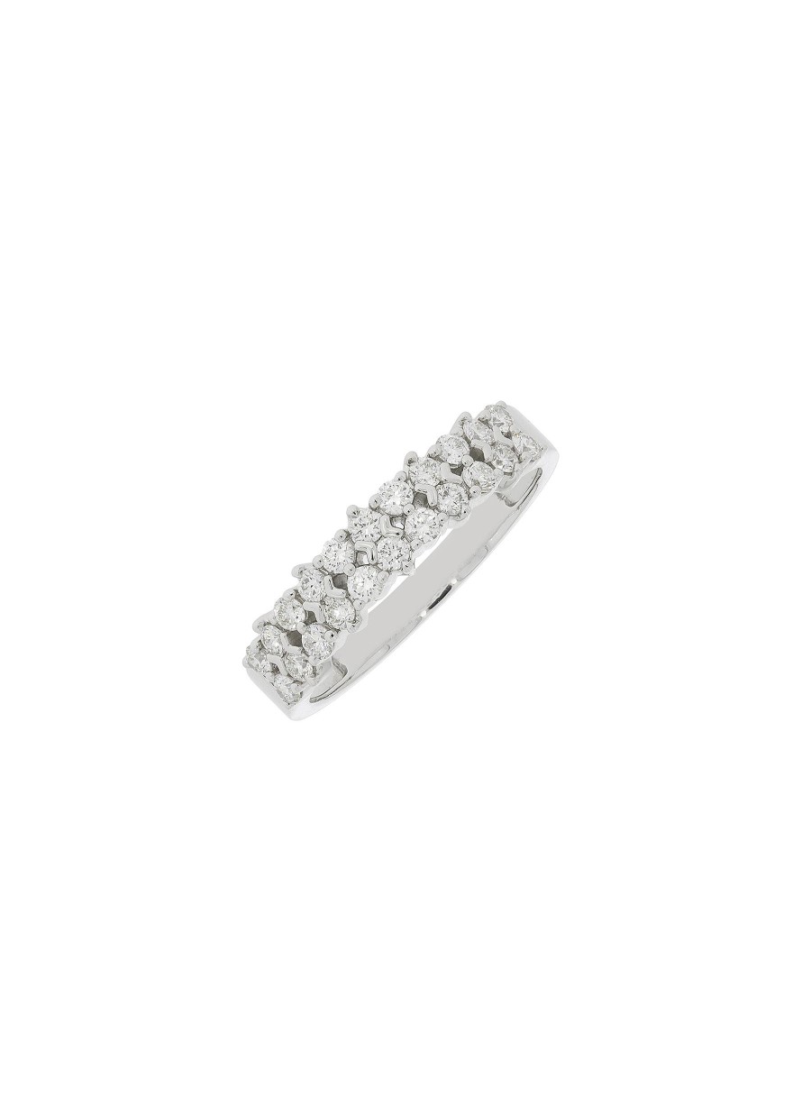 Women LC COLLECTION JEWELLERY Fine Jewellery | 18K Gold Diamond Half Eternity Band — Size Us 6.5