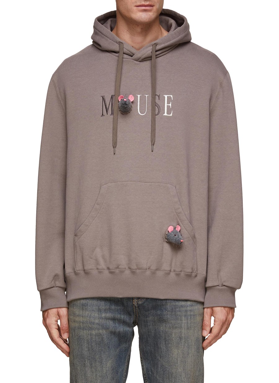 Men DOUBLET Pullovers & Hoodies | Drawstring Hoodie With Stuffed Mice Head