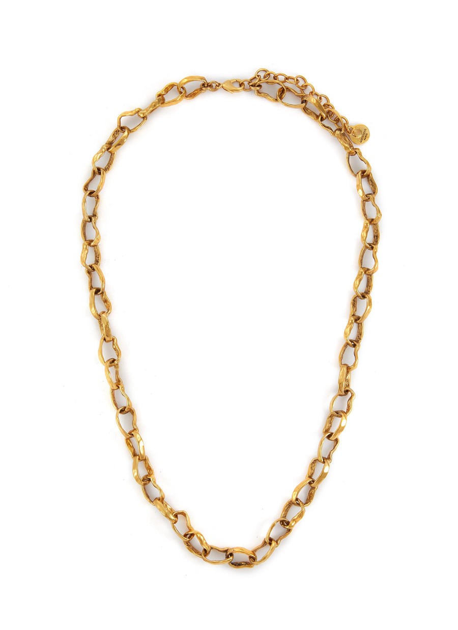 Women GOOSSENS Fashion Jewellery | 24K Gold Plated Lutece Long Chain Necklace