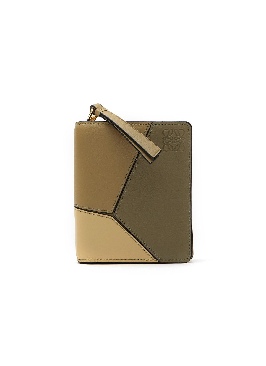 Women LOEWE Small Leather Goods | Puzzle' Compact Calf Leather Zip Wallet