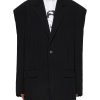 Men BALENCIAGA Suits | Pinstripe Oversized Single Breasted Blazer