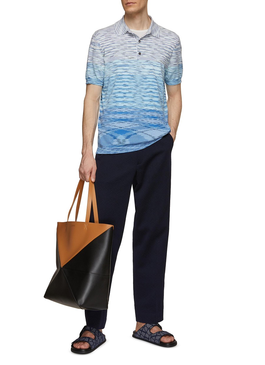 Men MISSONI Polos | Space Dye Gradient Short Sleeve Polo Shirt