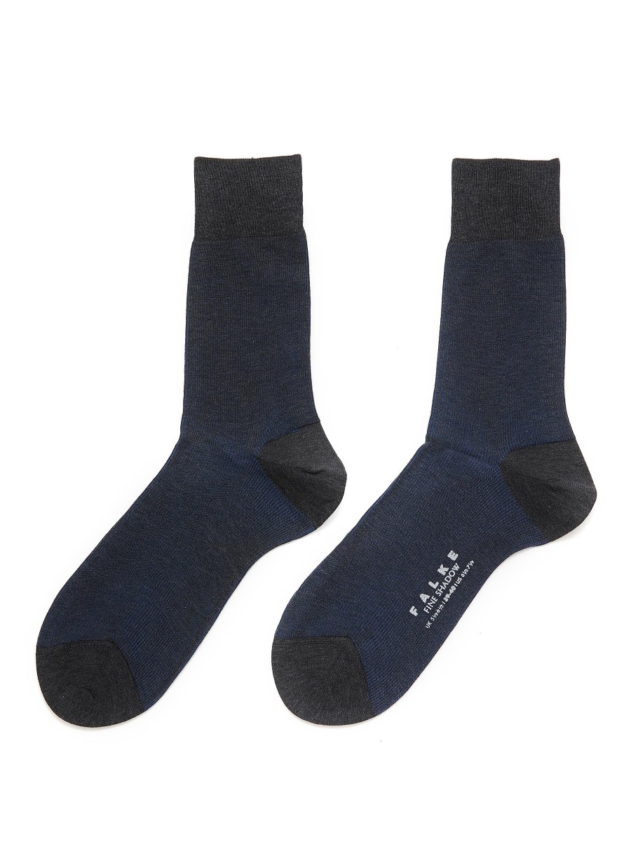 Men FALKE Socks | Fine Shadow' Cotton Blend Short Socks