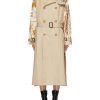 Women DRY CLEAN ONLY Coats | Belted Floral Print Trench Coat