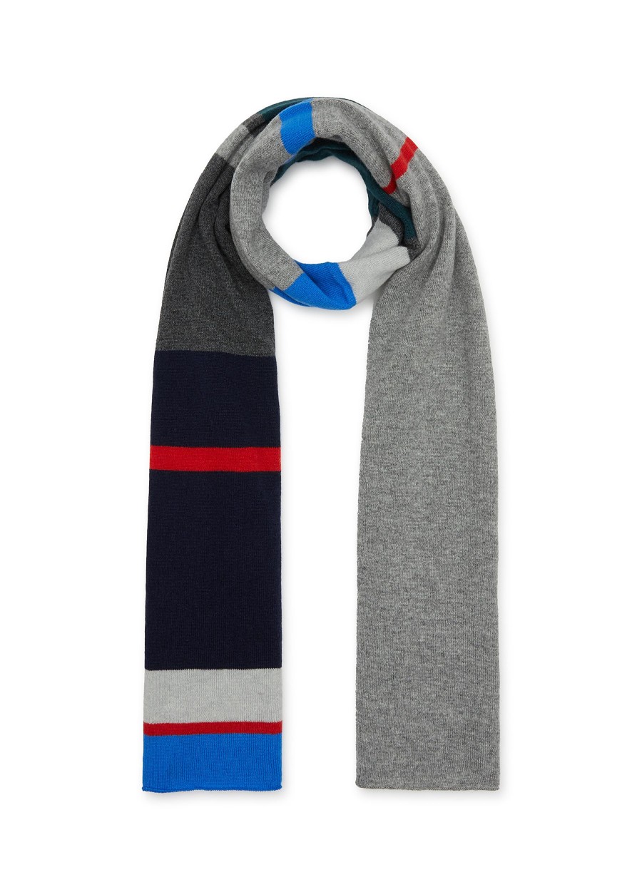 Women JOHNSTONS OF ELGIN Scarves & Wraps | Colour Block Stripe Cashmere Stole