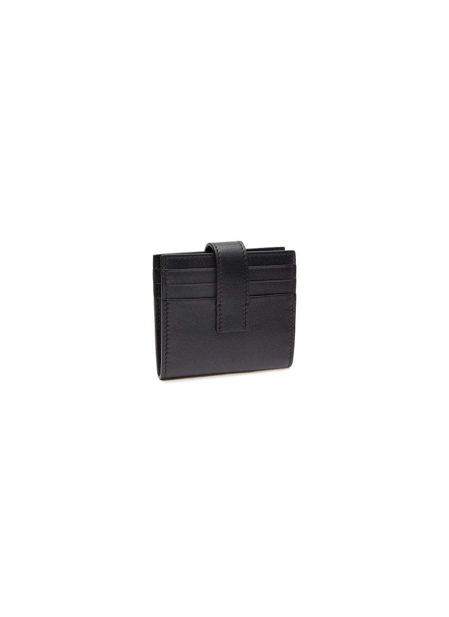 Men VALENTINO Small Leather Goods | Vlogo Plaque Leather Cardholder