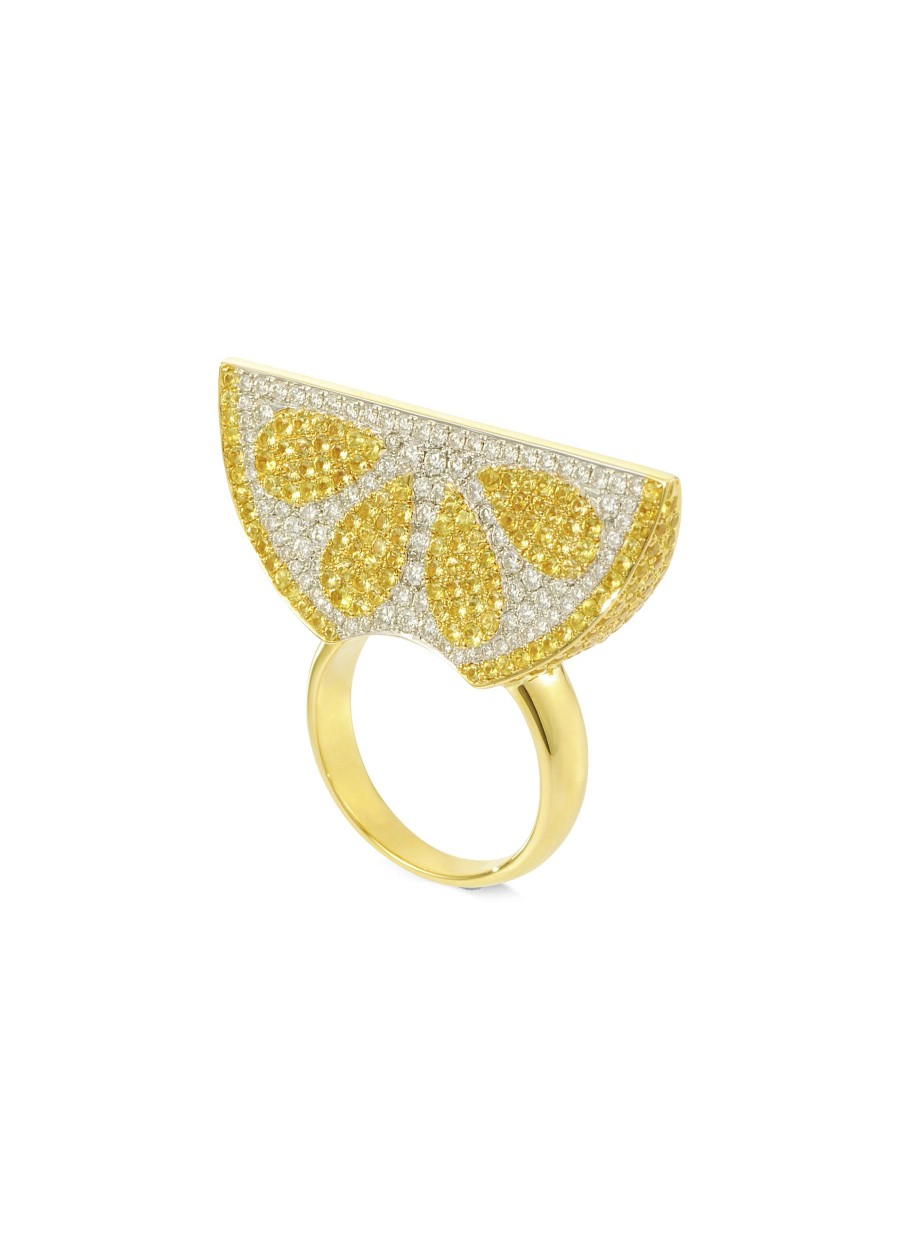 Women MIO HARUTAKA Fine Jewellery | Lemon 18K Gold Diamond And Yellow Sapphire Ring