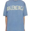 Men BALENCIAGA T-Shirts | Tape Type Logo T-Shirt