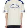 Men MAISON LABICHE T-Shirts | Bicolour Football Cotton T-Shirt