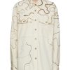 Men DRIES VAN NOTEN Shirts | Crowsey Oversized Chain Embroidered Shirt