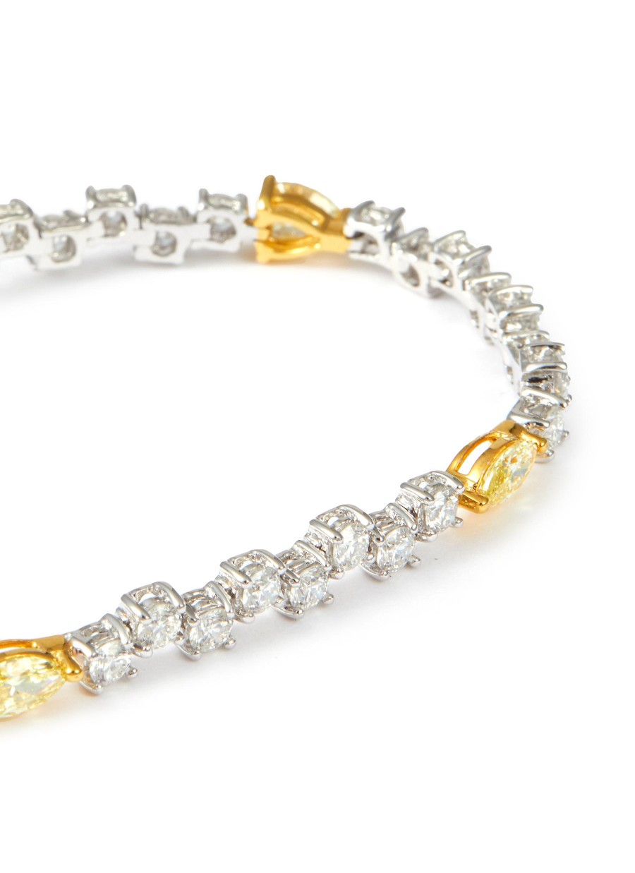 Women LC COLLECTION JEWELLERY Fine Jewellery | 18K Gold Diamond Mixed Cut Yellow Diamond Tennis Bracelet