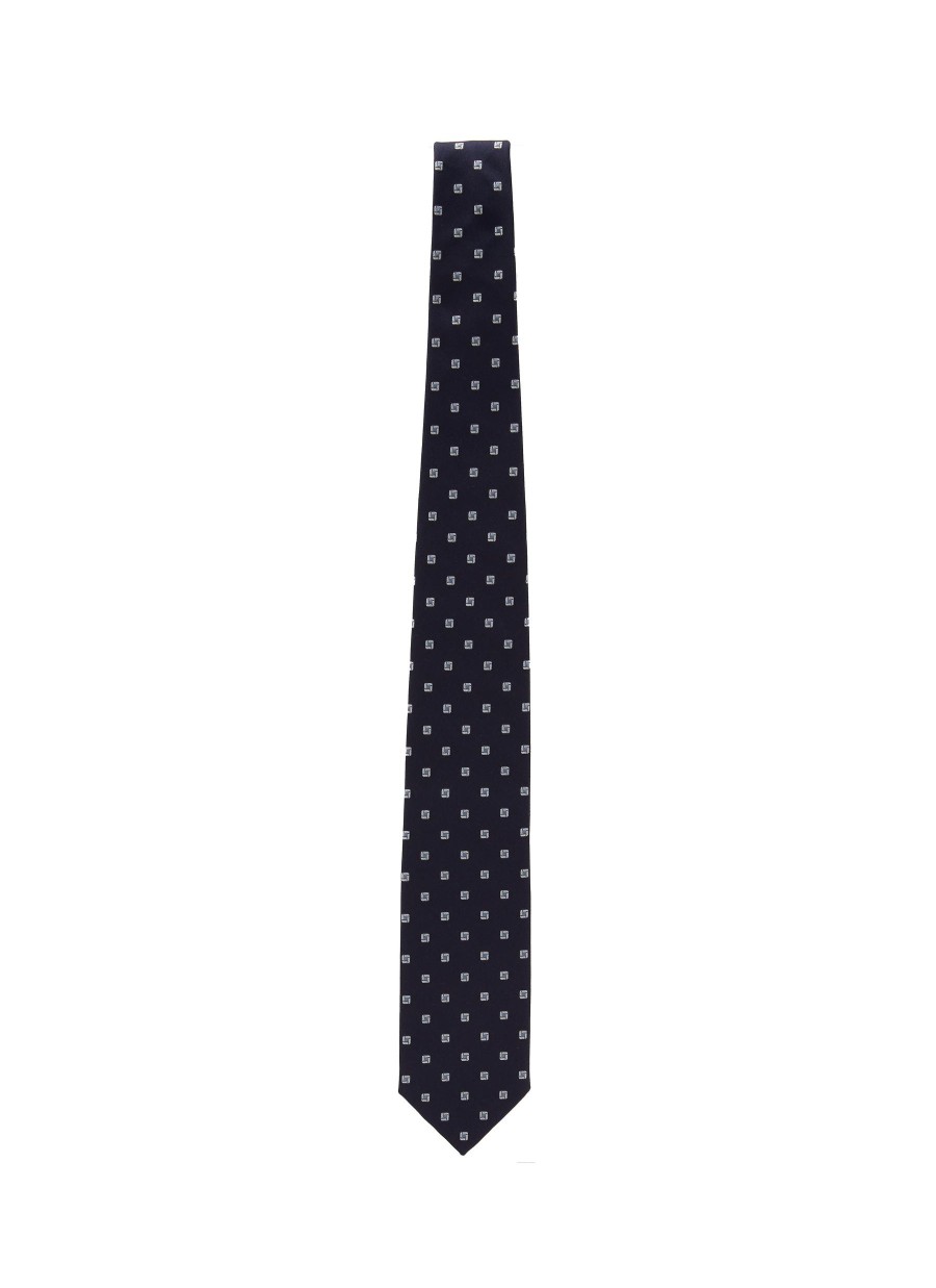 Men STEFANOBIGI MILANO Ties | Geometric Embroidered Silk Tie