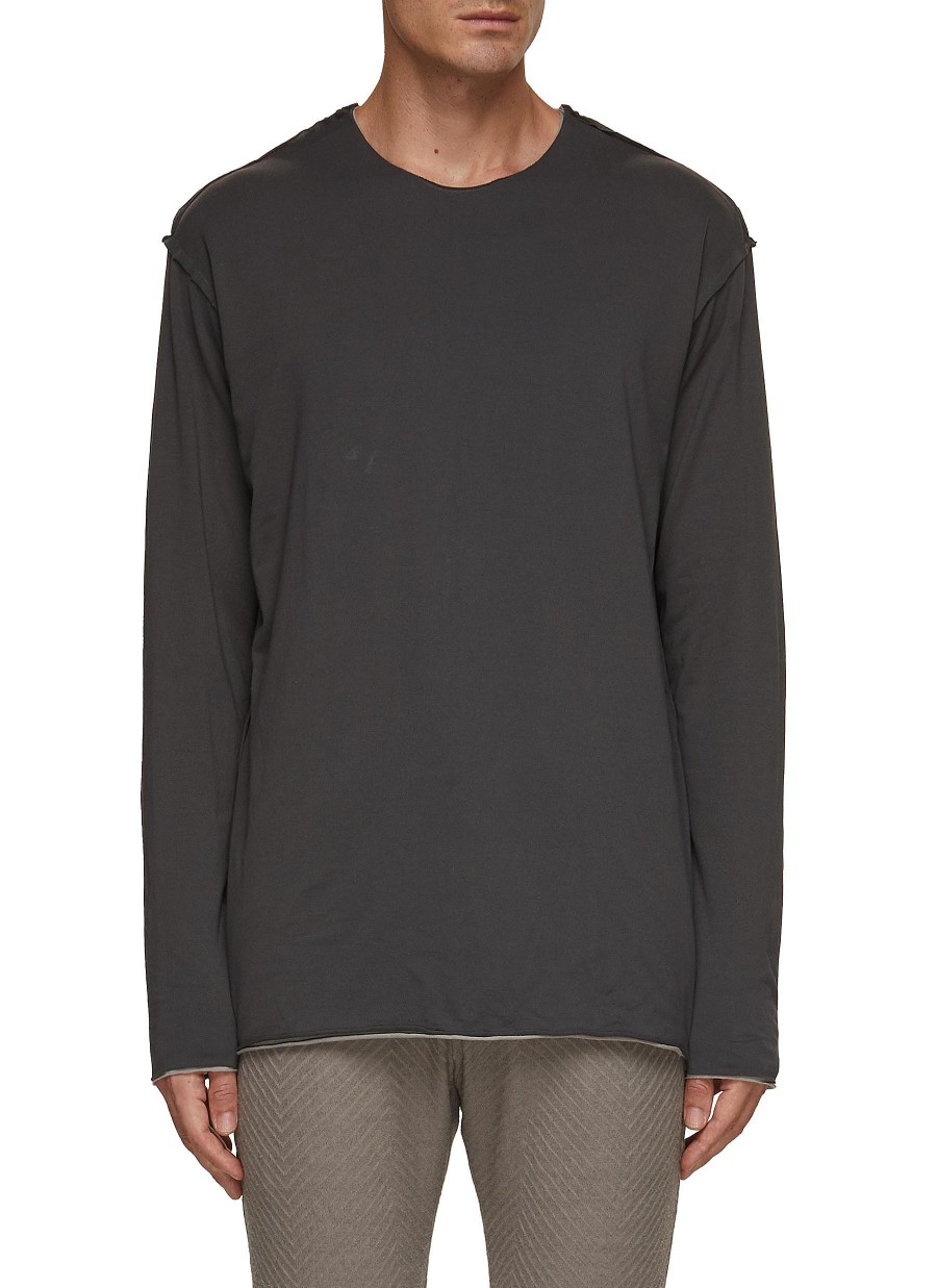 Men ATTACHMENT T-Shirts | Layered Raw Seam Detail T-Shirt