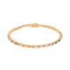 Women SUZANNE KALAN Fine Jewellery | Linear 18K Rose Gold Pastel Sapphire Tennis Bracelet