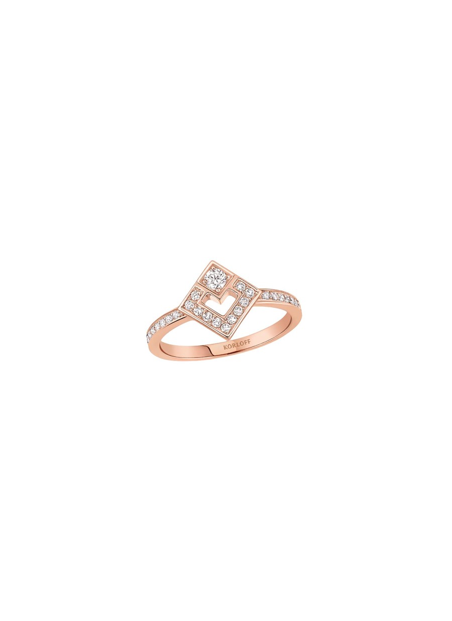 Women KORLOFF Fine Jewellery | Eclat 18K Rose Gold Diamond Ring — Size 52