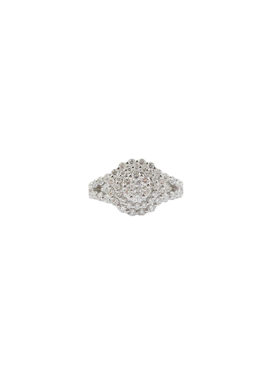 Women LC COLLECTION JEWELLERY Fine Jewellery | 18K White Gold Diamond Ring — Size Us 6.5