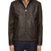 Men CANALI Jackets | Reversible Leather Bomber Jacket