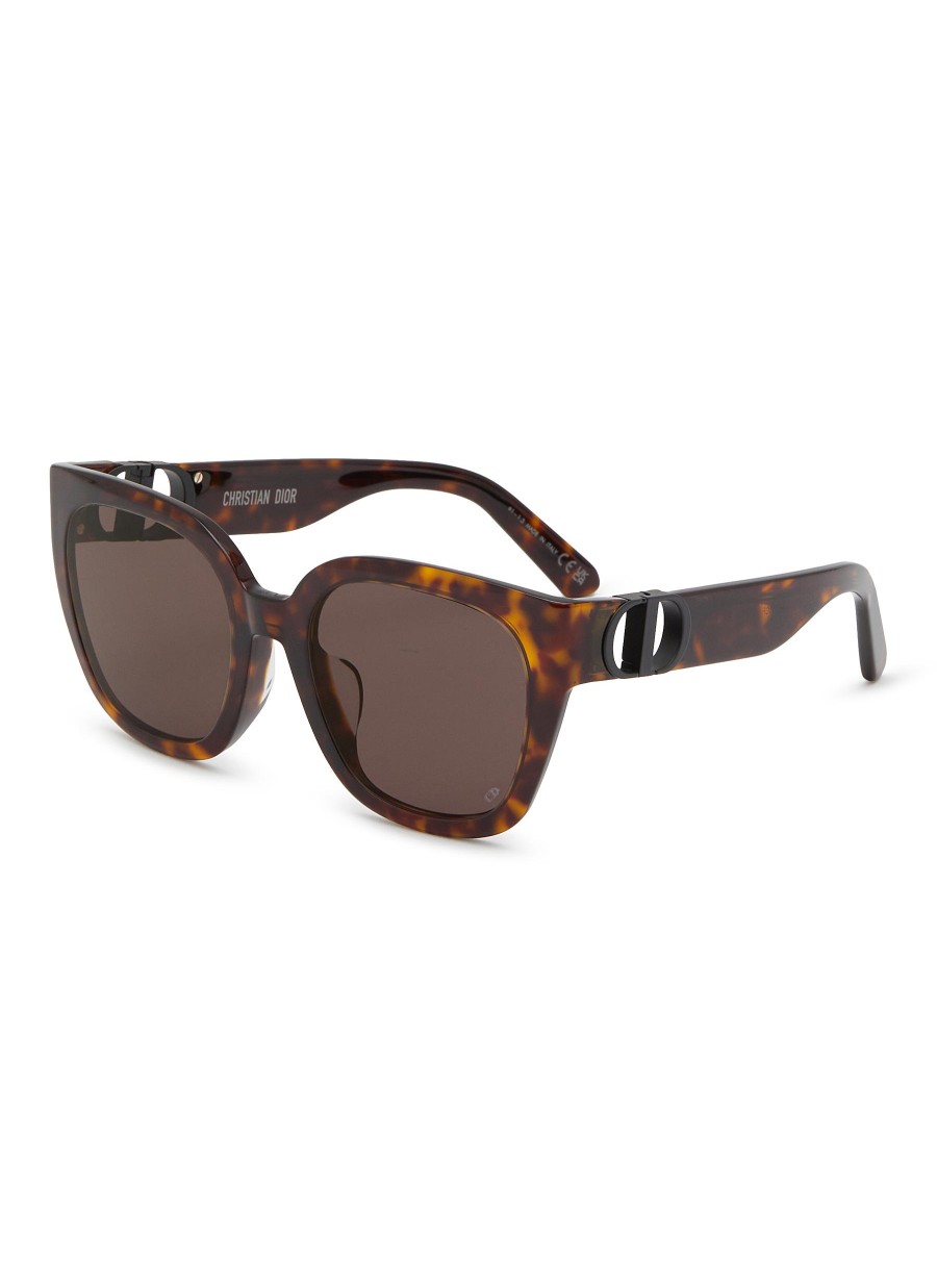 Women DIOR Eyewear | 30Montaigne S10F Tortoiseshell Effect Acetate Square Sunglasses