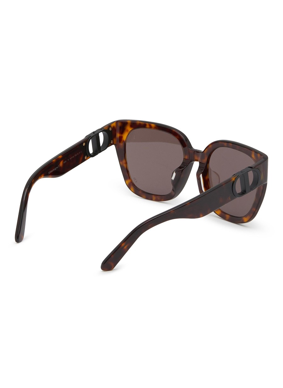 Women DIOR Eyewear | 30Montaigne S10F Tortoiseshell Effect Acetate Square Sunglasses