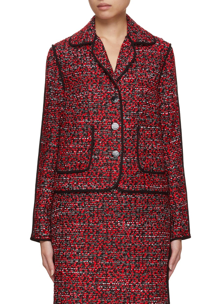 Women ST. JOHN Jackets | Tweed Bouclette Blazer Jacket