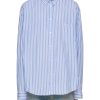 Men BALENCIAGA Shirts | Crinkled Striped Shirt