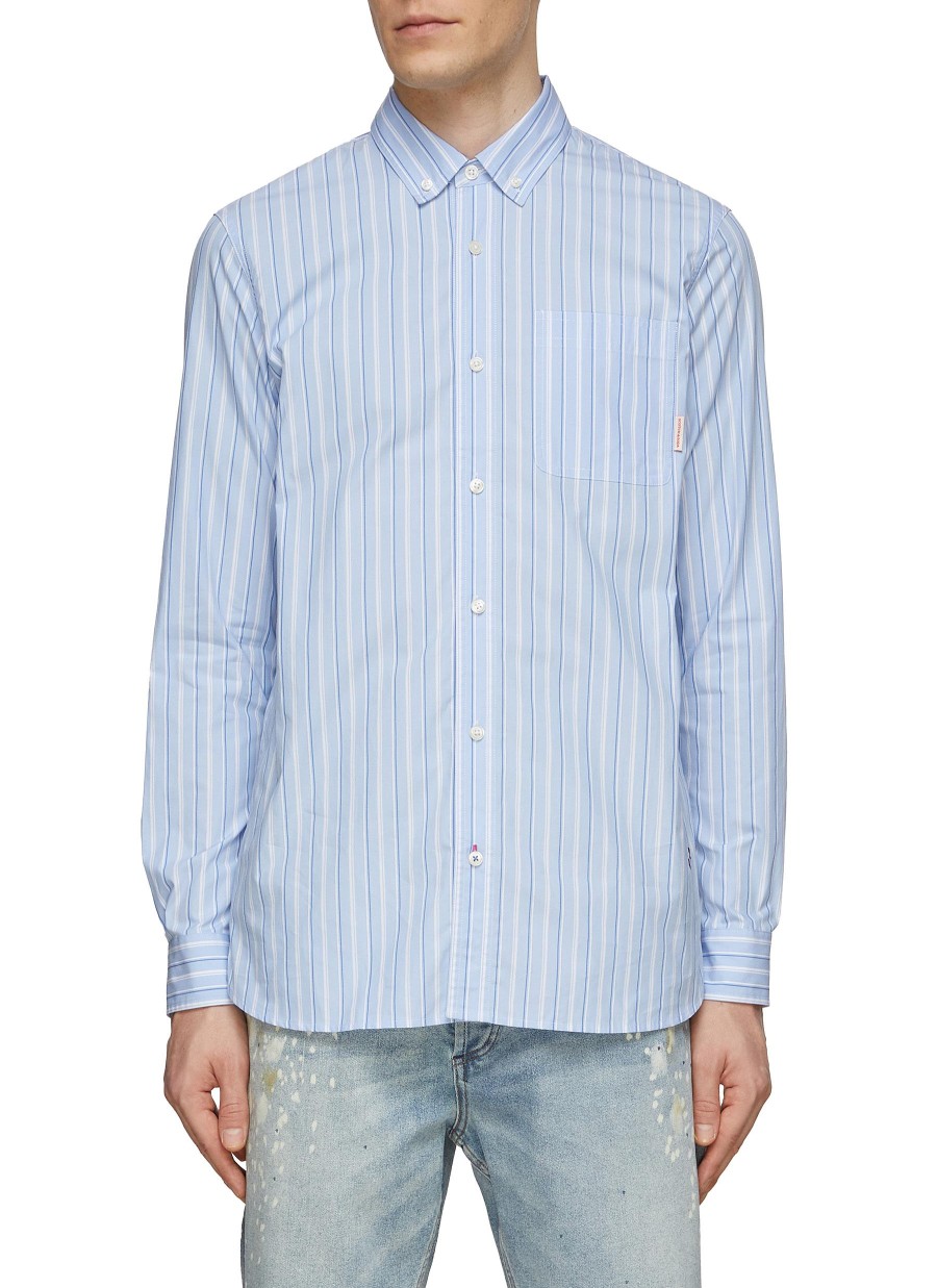 Men SCOTCH & SODA Shirts | Back Artwork Stripe Shirt