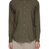 Men CANALI Shirts | Leaf Print Sport Shirt