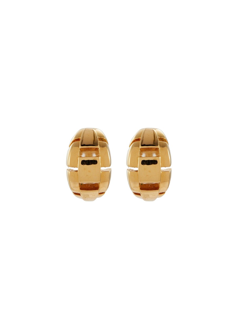 Women LANE CRAWFORD VINTAGE ACCESSORIES Vintage Accessories | St John Gold Tone Hoop Clip On Earrings