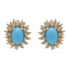 Women LANE CRAWFORD VINTAGE ACCESSORIES Vintage Accessories | Vintage Jomaz Gold Tone Diamante Faux Turquoise Clip On Earrings