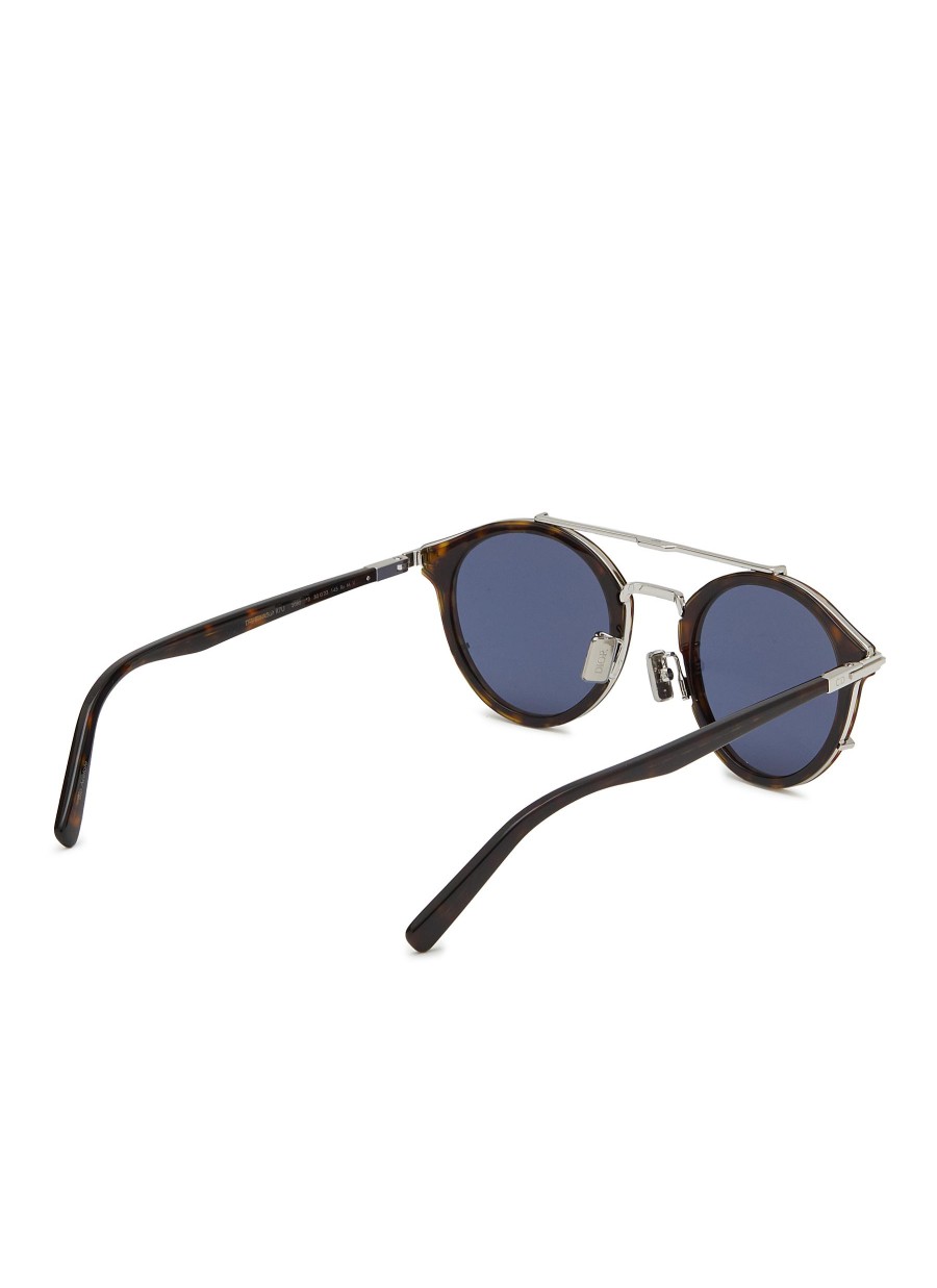 Men DIOR Eyewear | Diorblacksuit R7U Round Metal Sunglasses